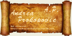 Andrea Prokopović vizit kartica